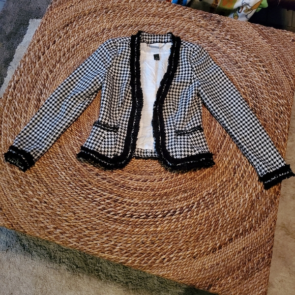 White House Black Market Jackets & Blazers - WHBM BLACK & WHITE CHECKERED SZ 2 JACKET